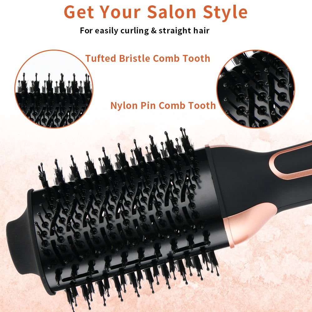 3-in-1 Electric Hair Dryer Brush: Dry, volumize, style.