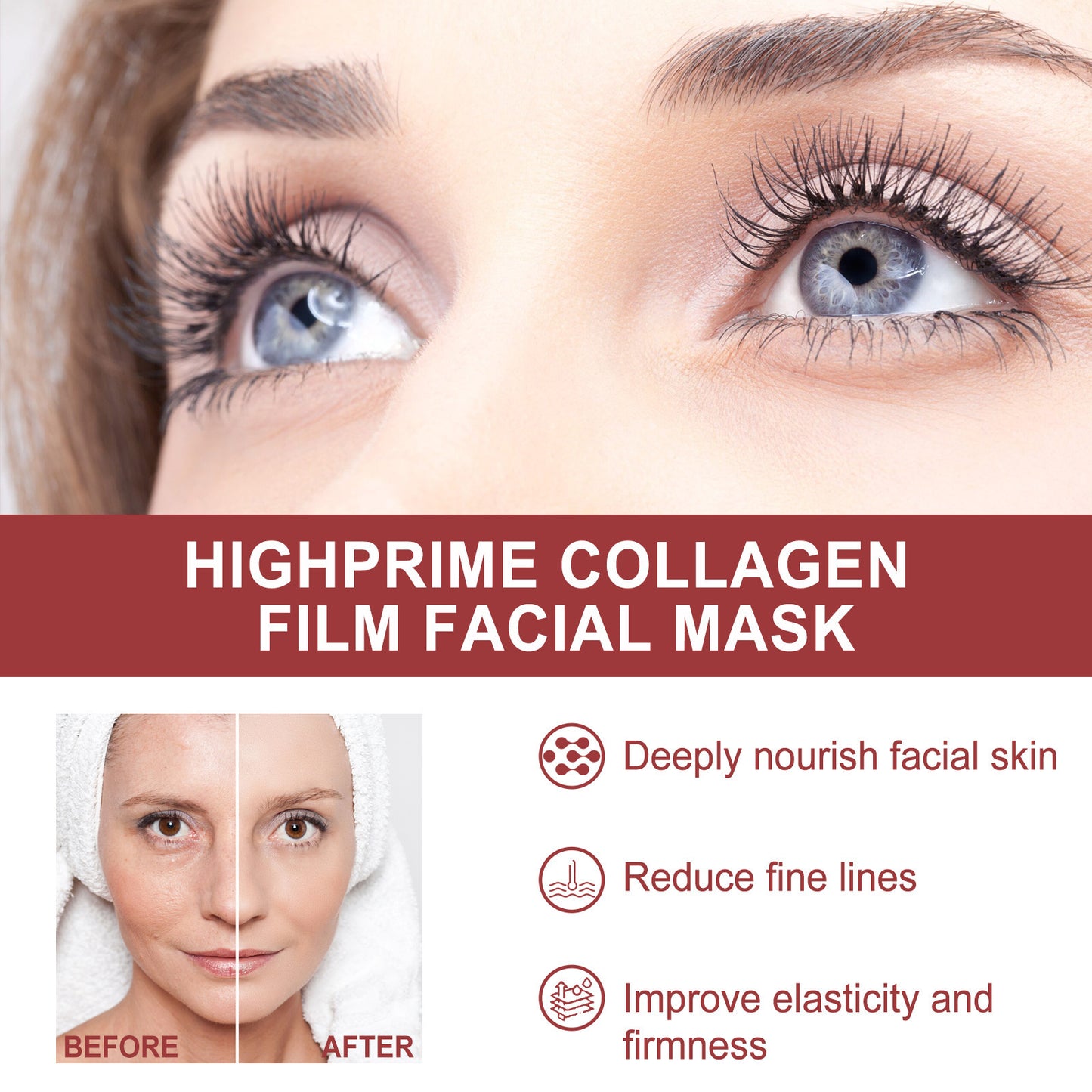 Collagen Mask Anti-wrinkle Anti-aging Fade Wrinkles Fine Lines Mask